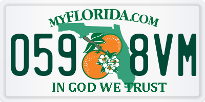 FL license plate 0598VM