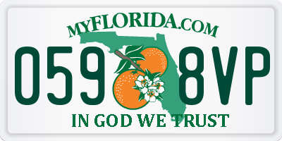 FL license plate 0598VP