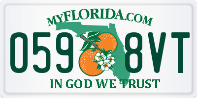 FL license plate 0598VT