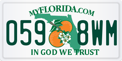 FL license plate 0598WM