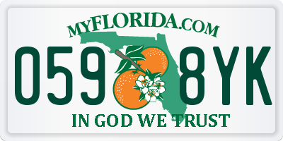 FL license plate 0598YK