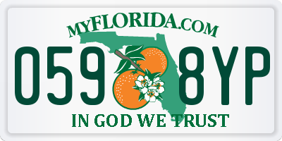 FL license plate 0598YP