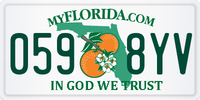 FL license plate 0598YV