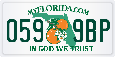 FL license plate 0599BP