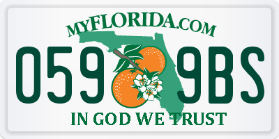 FL license plate 0599BS