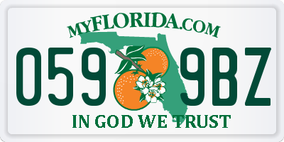 FL license plate 0599BZ