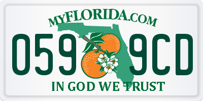 FL license plate 0599CD
