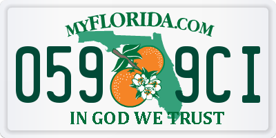 FL license plate 0599CI