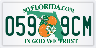 FL license plate 0599CM