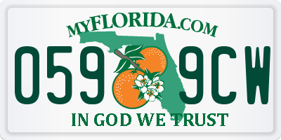 FL license plate 0599CW