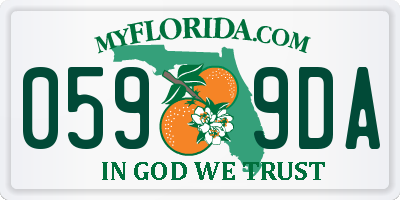 FL license plate 0599DA