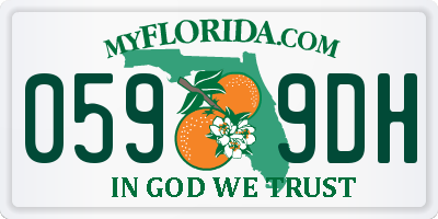 FL license plate 0599DH