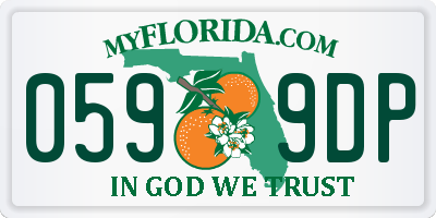 FL license plate 0599DP