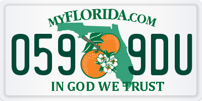 FL license plate 0599DU