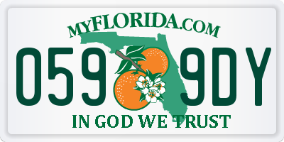 FL license plate 0599DY