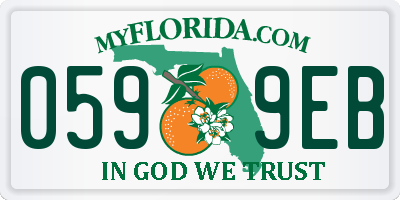 FL license plate 0599EB