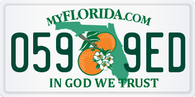 FL license plate 0599ED