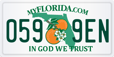 FL license plate 0599EN