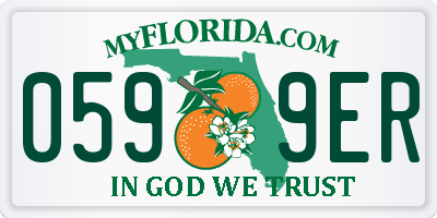 FL license plate 0599ER