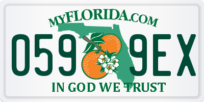 FL license plate 0599EX
