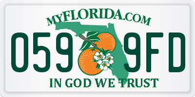 FL license plate 0599FD