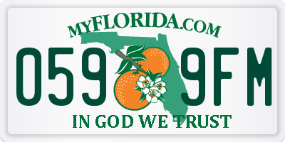 FL license plate 0599FM