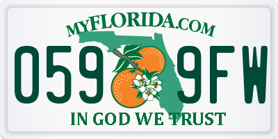 FL license plate 0599FW