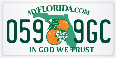 FL license plate 0599GC