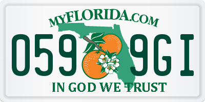 FL license plate 0599GI