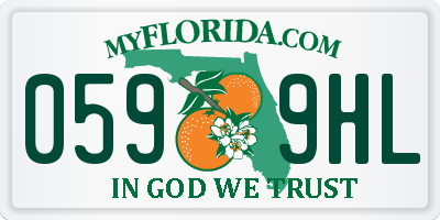 FL license plate 0599HL