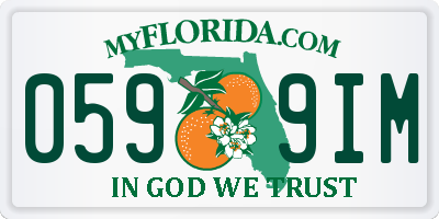 FL license plate 0599IM