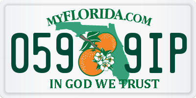 FL license plate 0599IP