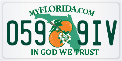 FL license plate 0599IV