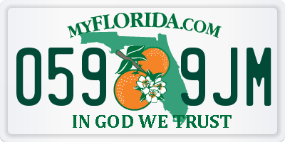 FL license plate 0599JM