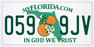 FL license plate 0599JV