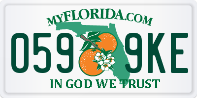 FL license plate 0599KE