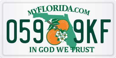 FL license plate 0599KF