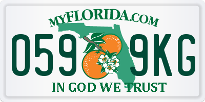 FL license plate 0599KG