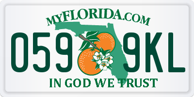 FL license plate 0599KL