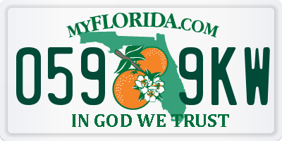 FL license plate 0599KW