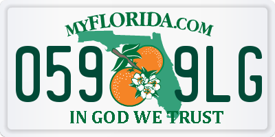 FL license plate 0599LG