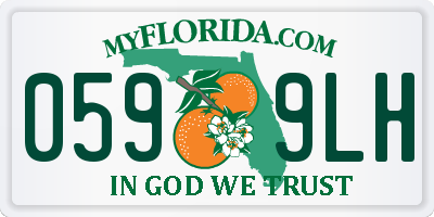 FL license plate 0599LH