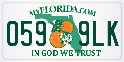 FL license plate 0599LK