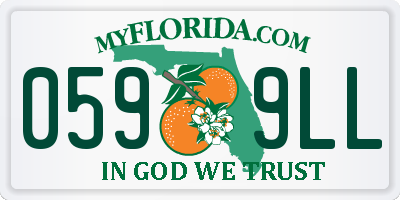 FL license plate 0599LL