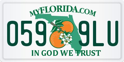 FL license plate 0599LU