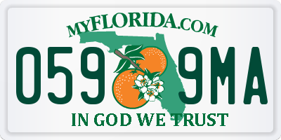 FL license plate 0599MA