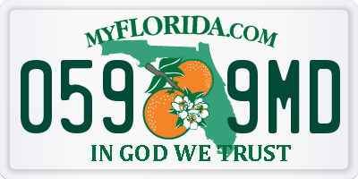 FL license plate 0599MD