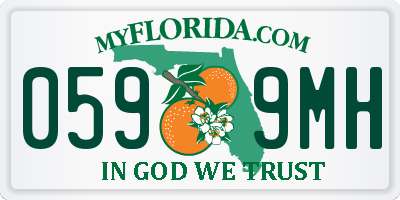 FL license plate 0599MH