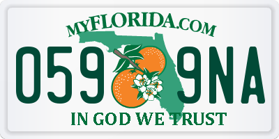 FL license plate 0599NA