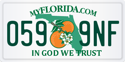 FL license plate 0599NF